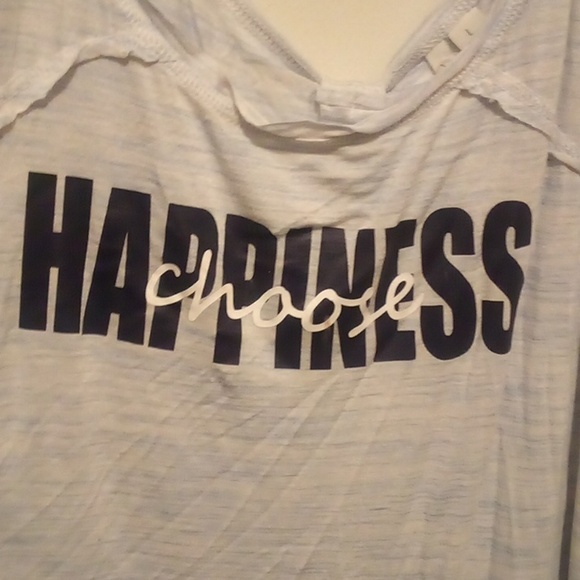Cactime "Choose Happiness" Sleeveless T-Shirt - Size Large - Picture 2 of 4